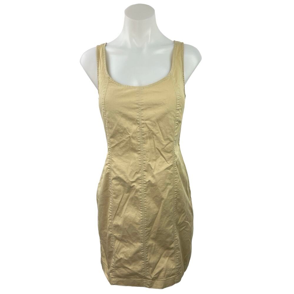 J.Crew Linen Square Neck Sleeveless Summer Lightweight Mini Sheath Dress Size 4